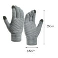 thumbnail image 6 of 1 Pair Women Men Autumn Winter Knitting Gloves Solid Color Thickened Ribbed Cuffs Ridding Gloves Windproof Gloves, 6 of 7