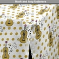 thumbnail image 4 of Guitar Dog Crate Cover, Hand Drawn Style Pattern with Musical Instruments Notes Polka Dots Retro, Easy to Use Pet Kennel Cover for Dogs, 35" x 23" x 27", Pale Coffee Black Pink, by Ambesonne, 4 of 6