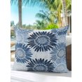 thumbnail image 5 of Outdoor Pillows Waterproof, Blue Sunflowers Bedding Throw Pillows with Insert for Couch Sofa Bed, Spring Floral Modern Abstract Art 16x16 Inch Pillowcases Decorative Camping Patio Pillow Set of 1, 5 of 7