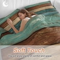 thumbnail image 4 of King 4 Piece Bedding Set Wood Planks in Teal Brown Soft Breathable Duvet Cover and Pillowcase, Rustic Farmhouse Background Duvet Cover Set Bed Sheets for Bedroom Dormitory Guest Room, 4 of 9