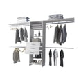 thumbnail image 6 of Modular Wardrobe Closet Organizer with Shelves, Hanging Rods and Drawers, White Freestanding Storage Cabinet System, 6 of 8
