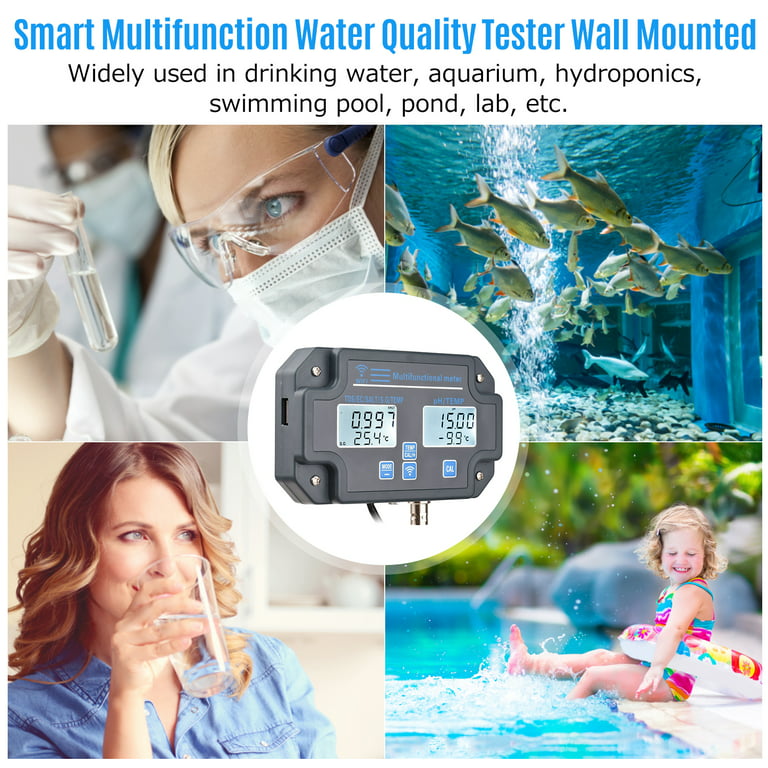 Wifi Digital Water Quality Tester Wall Mounted 6 in 1 Water