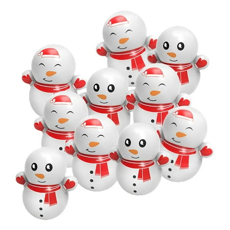 

10 Pcs Christmas Snowman Tumbler Decor Funny Tumbler Christmas Holiday Party Home Decoration Baby Children Gift