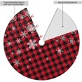 thumbnail image 3 of Red and Black Buffalo Check Snowflake Snowy Plaid 36 Inch Christmas Tree Skirt Carpet Mat Funny Party Decor Supplies for Xmas Halloween Decorations Occasion Ornament, 3 of 6