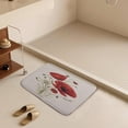thumbnail image 6 of Front Door Mat - Indoor Outdoor Floor Doormat Entryway Welcome Mats - Entrance Shoe Scraper, Entry Inside Outside Garage,Coral Velvet Doormat, Poppy, Flower Printed, 20"x32", 6 of 8