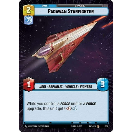 Star Wars: Unlimited Twilight of the Republic Common Padawan Starfighter #331 (Hyperspace)