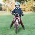 thumbnail image 6 of 49cc 2-Stroke Kids Dirt Bike, Gas Power Motocross, Off Road Mini Motorcycle, Children Pocket Motorbike with Front Rear Disc Brakes (Pink)-Pink, 6 of 16