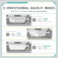 thumbnail image 6 of AJAZZ AK820 Mechanical Gaming Keyboard with Knob 75% Keyboard Hot Swappable Type-C Wired Gasket 5-Layer Noise Absorbing Foam White LED Backlit NKRO Linear Red Switch for PC/Win/Mac, 6 of 10
