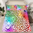 thumbnail image 2 of Erosebridal Leopard Print Sheet Set Full, Rustic Cheetah Bedding Sets Full Size, Modern Fashion Full Sheet Sets, Lightweight Room Decor, 4pcs, 2 of 7
