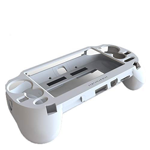New Matte Non-Slip Hand Grip Handle Joypad Stand Case with L2 R2 Trigger Button for PSV 1000 PS VITA 1000 Game Console-White.