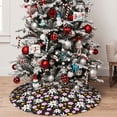 thumbnail image 5 of Sikiie Daisies Flowers 30-48 inches {designName} Print Christmas Tree Skirt Snowman Xmas Tree Skirt with Edge Christmas Decorations for Holiday Party48", 5 of 7