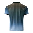 thumbnail image 6 of FUZHIQ Men's Polo Shirts Short Sleeve Gradient Vertical Striped Print Casual Golf Polo Breathable Soft Fabric Business Work Daily Wear Fashion Collared Shirt,L, 6 of 6