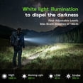 thumbnail image 3 of TANK007 WF02L Rechargeable flashlight with side-mounted UV365 ultraviolet light green laser cat-teasing pen suitable for outdoor sports and camping, 3 of 11