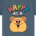 thumbnail image 3 of Instant Message - Happy As A Quokka - Toddler & Youth Short Sleeve Graphic T-Shirt, 3 of 6