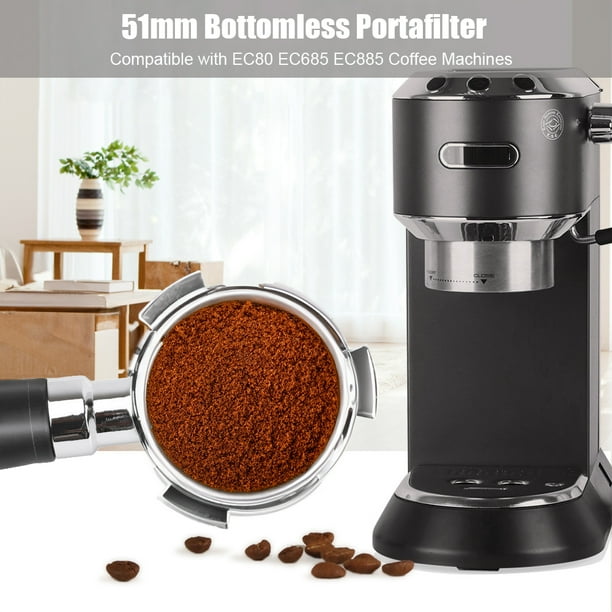 51mm Bottomless Portafilter, Included Ears Replacement Basket