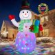 thumbnail image 3 of Muñeco de nieve inflable de Navidad BrdJade de 3,7 m con luces LED, 3 of 8