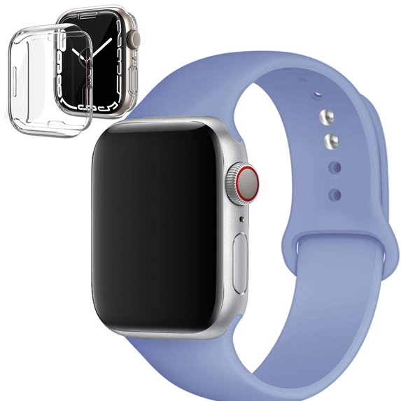 LEIXIUER Silicone Band +Case for Apple Watch Bands 38mm with Silicone Case,Clear Screen Protector Cover with iWatch Band Sport Replacement Wristband for Apple Watch Series 3 2 1 Strap