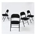 thumbnail image 1 of Pemberly Row Ensemble de 4 Chaises Pliantes Siège Rembourré Métal Noir, 1 of 6