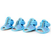 Dog Boots Sandals Sandals, Breathable Adjustable Mesh Anti Reflective Paw Protectors for Pet Cat Walking Summer Dog Pink Sandals