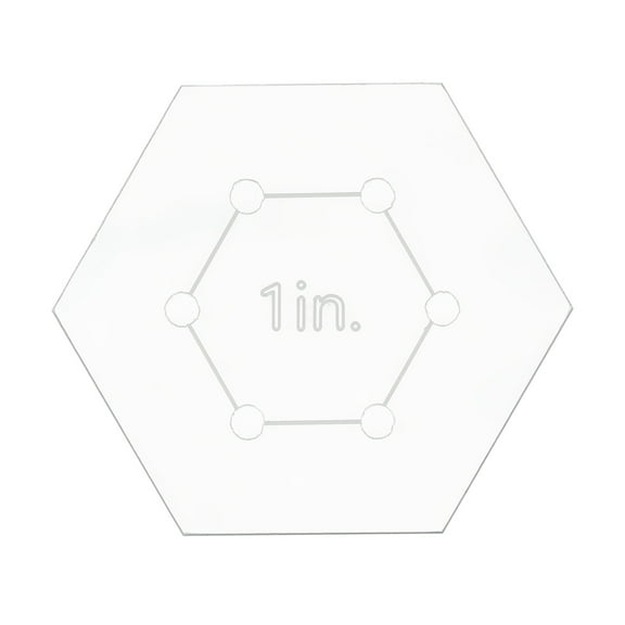 Hexagon Quilting Template Set, 1 Inch Acrylic Template for Quilting with Reserved Seam Margin, Clear Templates for DIY Sewing Crafts