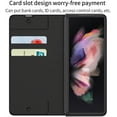 thumbnail image 4 of for Samsung Galaxy Z Fold 3 Case, Flip Wallet Card Slots, Removable S-Pen Holder Bracket Slot Stand Retro PU Leather Z Fold 3 Phone Case,Durable for Galaxy Z Fold 3 5G Case (Litchi, Samsung Z Fold3), 4 of 11