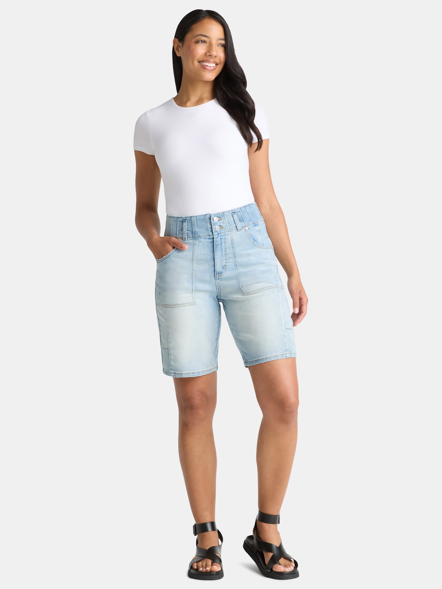 Madden NYC High Rise Short with Side Seams, Women's