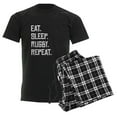 thumbnail image 6 of CafePress - Eat Sleep Rugby Repeat Pajamas - Men's Dark Loose Fit Cotton Pajama Set, 6 of 7