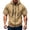 D1-Khaki904, variant on Puliio Men's Short Sleeve Full Zip Multi Pocket Hooded Lightweight Hooded Outdoor Dailywear Sweat Top