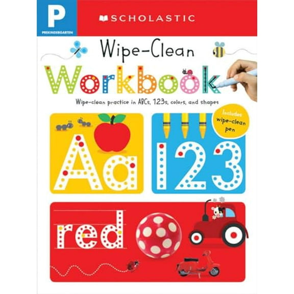 Pre-Owned Pre-K Wipe-Clean Workbook: Scholastic Early Learners by Scholastic (Spiral-bound)
