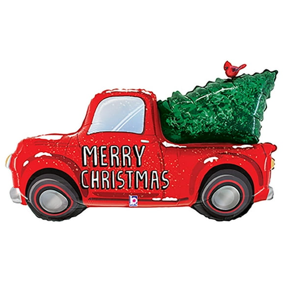 47 inch Christmas Truck Foil Mylar Balloon - Party Supplies Decorations