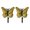 Yellow, variant on Decorative Iron Butterfly Wall Hanger With Hand Painted Finish For Home