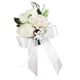 thumbnail image 4 of Ramillete de flores artificiales para niña, ramillete de boda con muñequera 白色, 4 of 9
