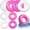 Pink Series, variant on 8 Pcs Inflatable Pool Floats 28 Inches Swim Tube Bulk for Adults Swimming Ring Pool Floaties for Beach Party Decorations Women and Men River Lake Summer Vacation Holiday