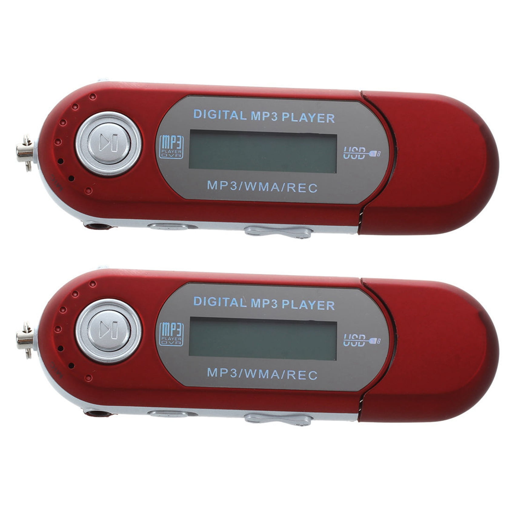 2X 8G Flash Drive MP3 Walkman Red - Walmart.com