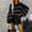 Black, variant on VISALY Pullover Crewneck Sweatshirt Crochet Sweaters Fall Sweaters Long Sleeve Crew Neck Striped Pullover Loose Chunky Knitted Jumper Tops Oversized Sweatshirt Basic Tops Womens Hoodies Pullover A L