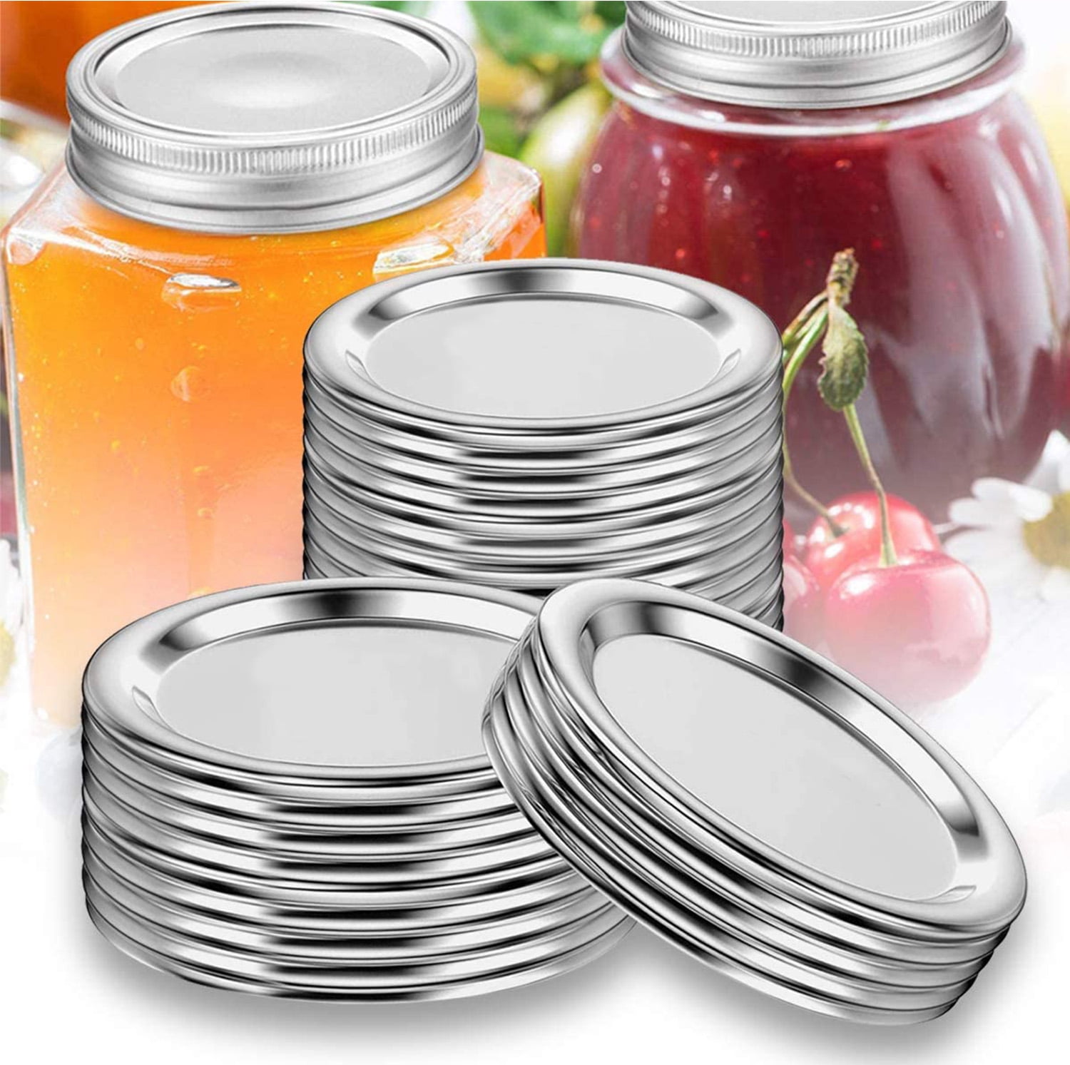 Split-Type Canning Lids Jar with Leak Proof new 24 wide Mouth Mason Jar Lids 
