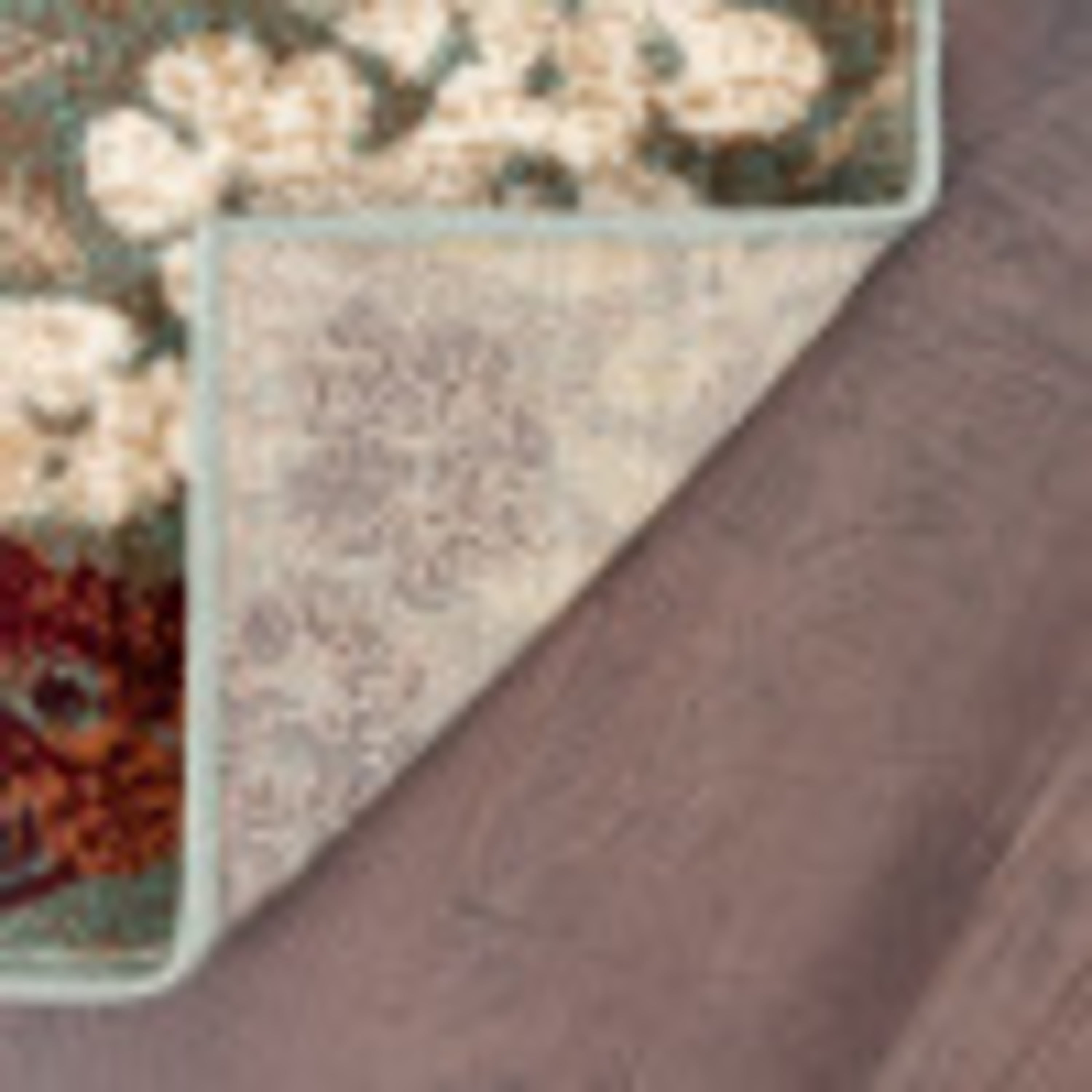 Deco Transitional 8' x 10' Seafoam and Red Polypropylene Indoor Area Rug