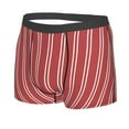 thumbnail image 2 of Haiem Stripes Red White Men's Boxer Briefs, Every Day Comfort Stretch Cotton Moisture-Wicking Underwear-Large, 2 of 9