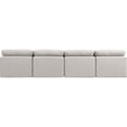 thumbnail image 5 of Meridian Furniture Indulge 140" Upholstered Fabric Modular Sofa in Cream, 5 of 8