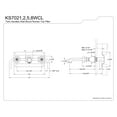 thumbnail image 2 of Kingston Brass KS7025WCL Celebrity Two-Handle Wall Mount Roman Tub Faucet, Oil Rubbed Bronze, 2 of 5