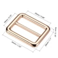 thumbnail image 2 of 25mm Metal Slide Buckle Zinc Alloy Electroplated Gold Tone 4 Pack, 2 of 5