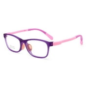 IKemiter Glasses for Kids Boys Girls TR90 Square Flexible Frame Anti-Eyestrain Anti-Glare Age 4-10