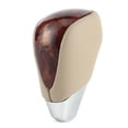 thumbnail image 2 of Ficarrico Pomo de palanca de cambios ergonómico para coche, accesorio modificado para Lexus GS300/430/450/460, cuero beige + madera de melocotón de color oscuro, 2 of 8