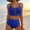 Blue, variant on Naittoop 2 Piece Bikini Set U-Wire Cutout Popular Swimsuit High Waisted Textured 2026 Summer Beach Swim Bathing Suits