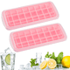 thumbnail image 1 of Bandejas para cubitos de hielo de 2 piezas, liberación fácil, para bebidas frías, whisky, cócteles, alimentos, reutilizables, 1 of 5