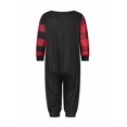 thumbnail image 4 of Elippeo Family Matching Christmas Pajamas, Letter  Hat Print Long-Sleeved Round Neck Tops + Plaid Pattern Trousers Sleepwear Outfits, 4 of 10