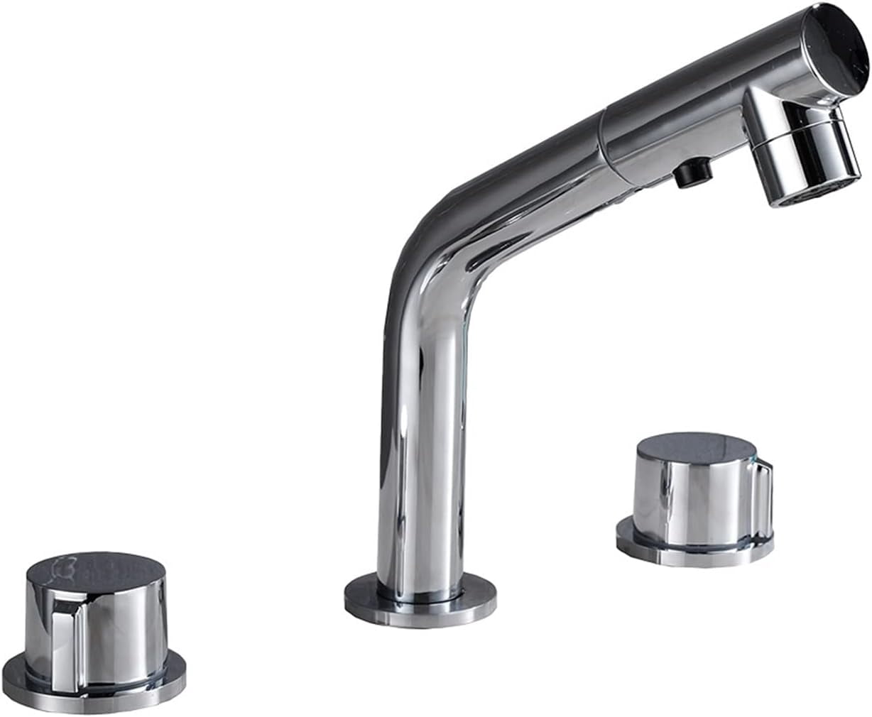Bathroom Tub Faucet Double Handle Pull Out Spout Mixer Tap Bath Faucet Brass Black/White/Chrome Bathtub Faucet Mixers