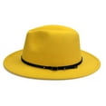 thumbnail image 4 of Sombrero de copa de lana con hebilla de cinturón pequeña gruesa de tela de 420g, sombrero de copa Vintage británico para hombres y mujeres, sombrero de fieltro., 4 of 6
