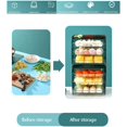 thumbnail image 2 of Kitchen Vegetable Racks 3-Layer Portable Kitchen Shelf Non-Slip Washable Countertop Vegetable Trays for Hot Pot Vegetable and Fruit Storage Box,Blue, 2 of 7