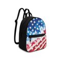 thumbnail image 2 of HELLHERO USA Flag Star Fireworks Small Backpack with Lightweight Zipper Closure Mini Backpack for Dating, Polyester Travel Handbags for Daily, 2 of 8